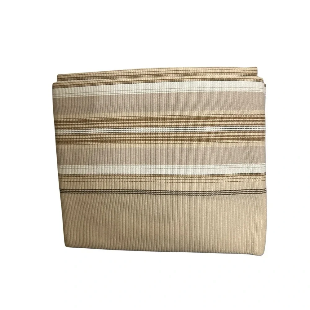 Pair of Pottery Barn Cotton Harrison Brown Gold Drapery Panels With‎ Hooks 50x63